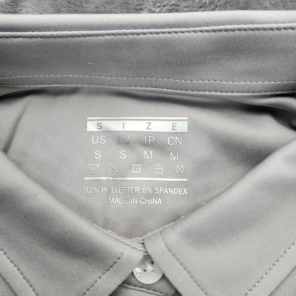 EKLENTSON Women's Long Sleeve Polo Golf T-Shirts Light Gray Small - Picture 3 of 7